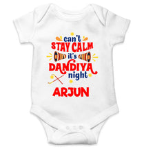 Load image into Gallery viewer, Custom Name Cant Stay Calm It Is Dandiya Night Navratri Rompers for Baby Boy- KidsFashionVilla
