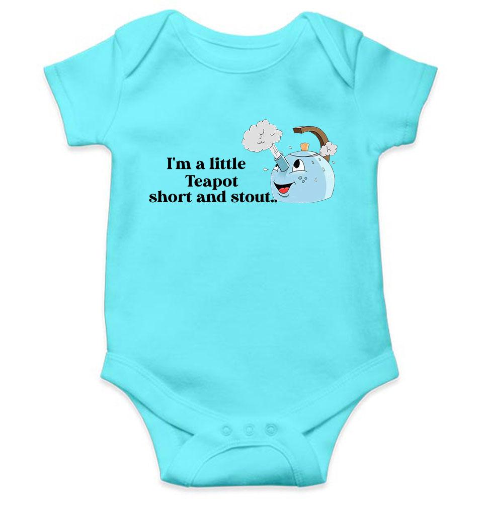 I Am A Little Teapot Poem Rompers for Baby Girl- KidsFashionVilla