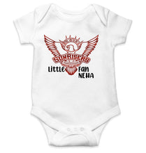 Load image into Gallery viewer, Custom Name IPL SRH Sunrisers Little Fan Rompers for Baby Girl- KidsFashionVilla
