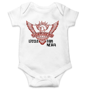 Custom Name IPL SRH Sunrisers Little Fan Rompers for Baby Girl- KidsFashionVilla