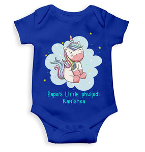 Custom Name Papas Little Phuljadi Diwali Rompers for Baby Girl- KidsFashionVilla