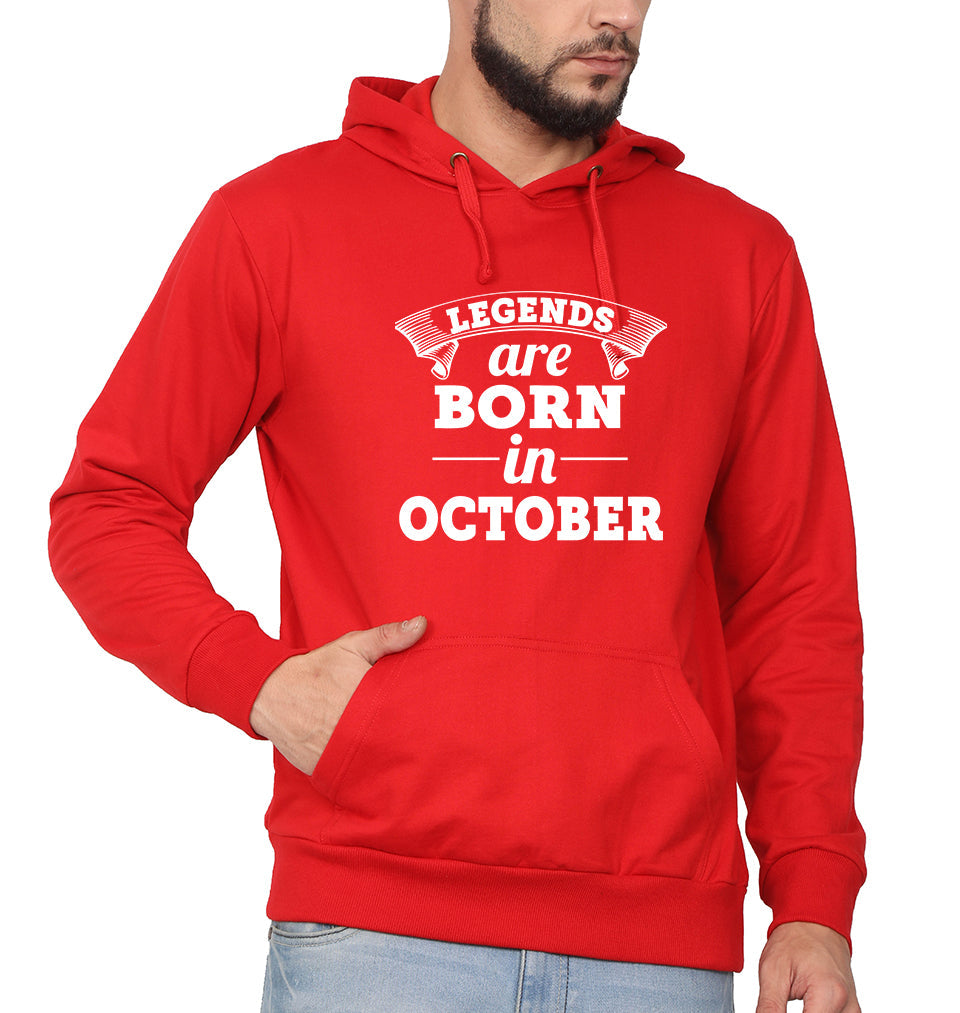 Legends are Born in October Men Hoodies-KidsFashionVilla