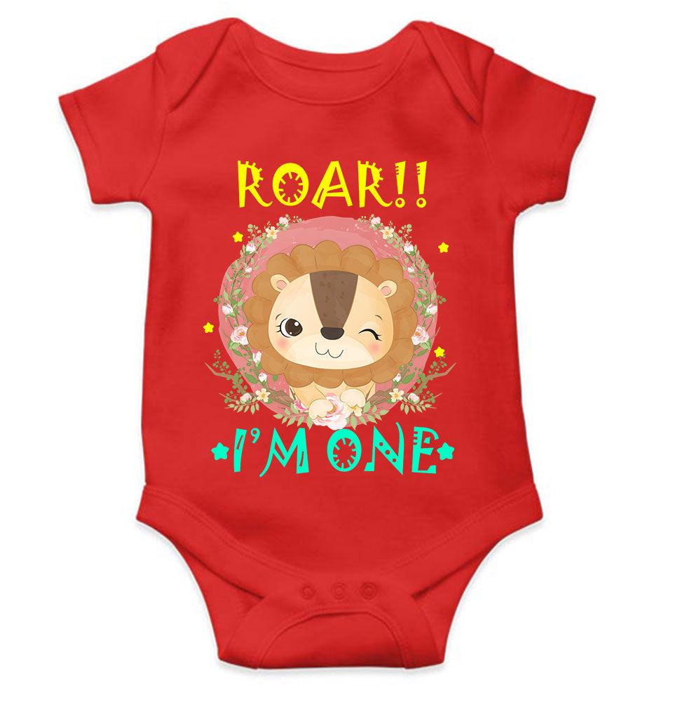 Roar I Am One First Birthday Rompers for Baby Boy- KidsFashionVilla