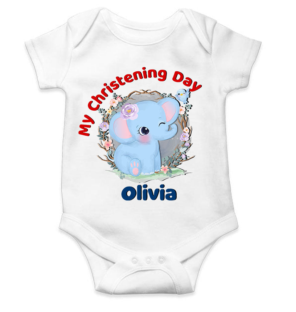 Custom Name Christening Day Baptism Rompers for Baby Girl- KidsFashionVilla