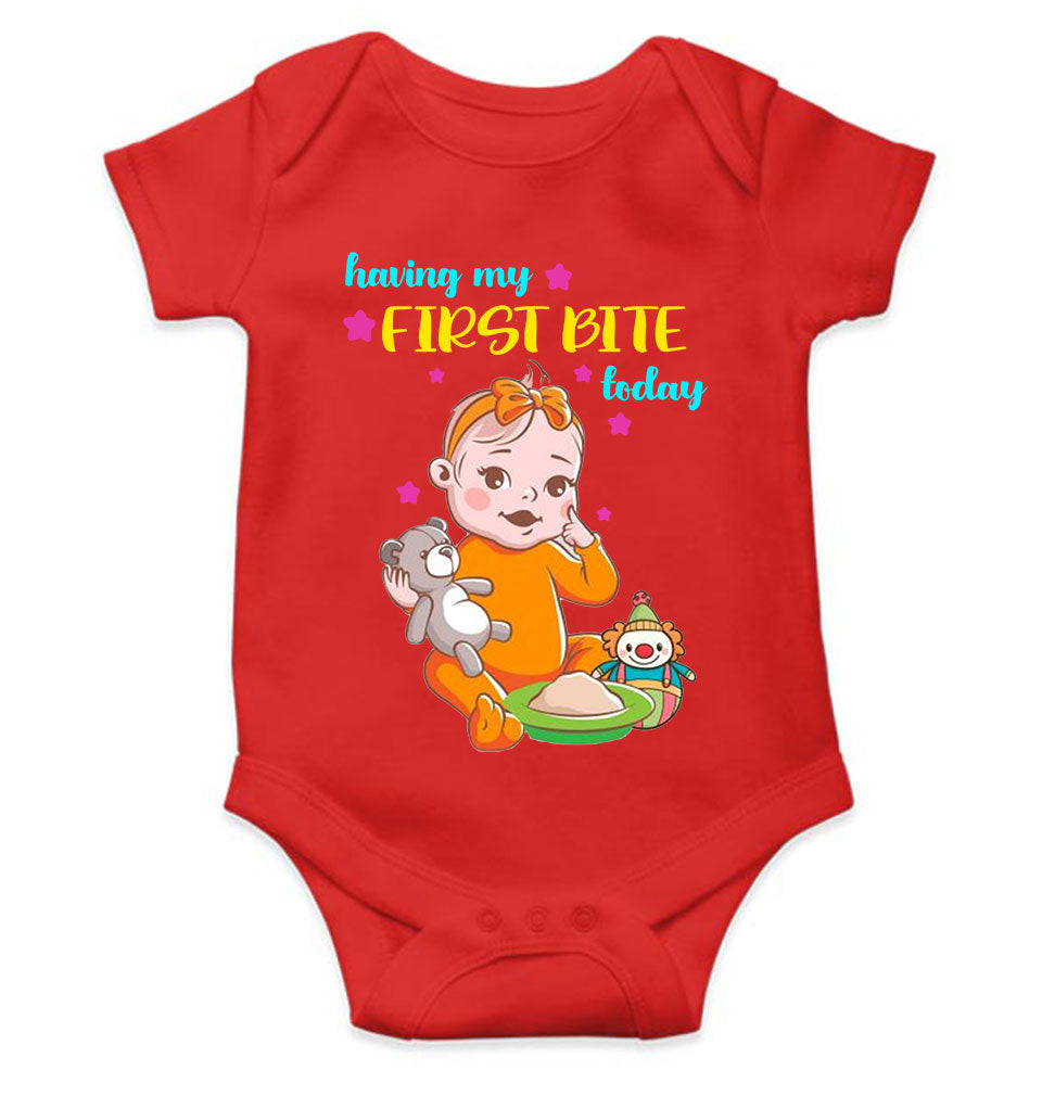 First Bites Baby Food Rompers for Baby Boy- KidsFashionVilla
