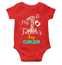 Load image into Gallery viewer, Custom Name First Fathers Day Rompers for Baby Girl- KidsFashionVilla
