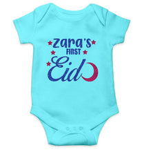 Load image into Gallery viewer, 1st Eid Custom Name Rompers for Baby Girl- KidsFashionVilla
