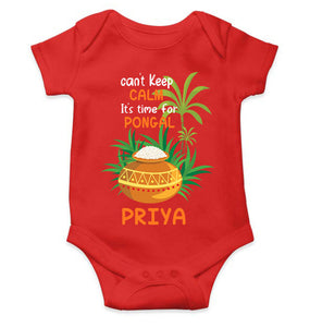 Custom Name Time For Pongal Makar Sankranti Rompers for Baby Girl- KidsFashionVilla