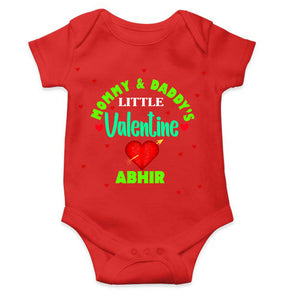 Custom Name Mommys And Daddys Little Valentine Rompers for Baby Boy- KidsFashionVilla