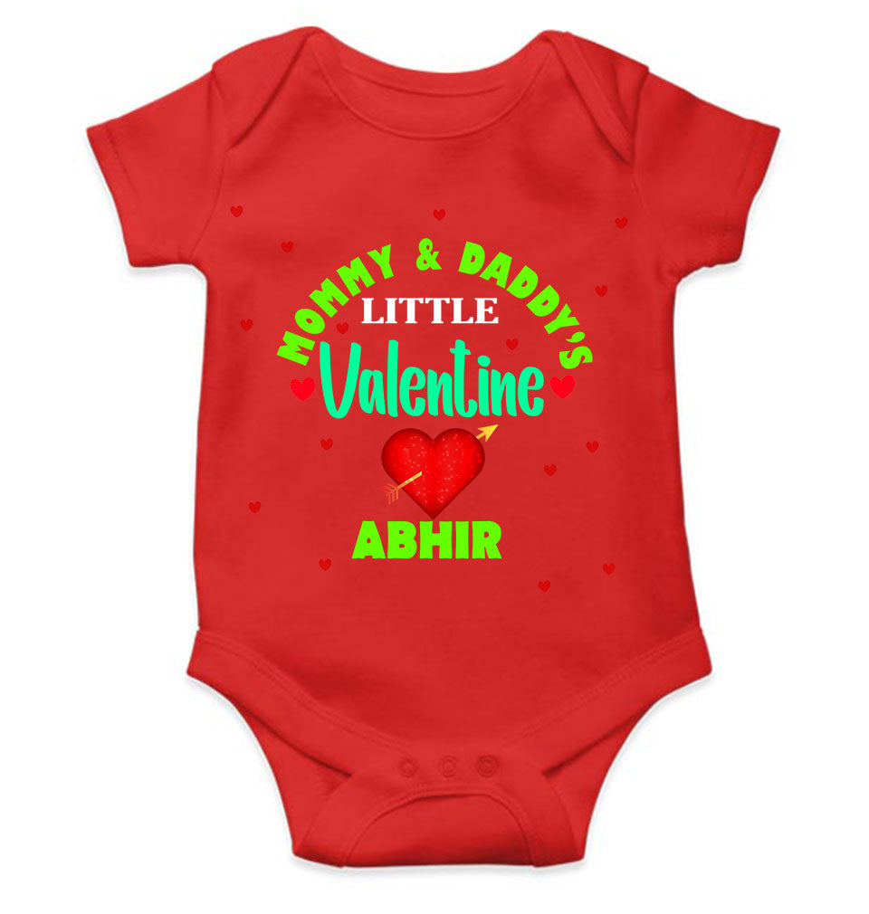 Custom Name Mommys And Daddys Little Valentine Rompers for Baby Boy- KidsFashionVilla