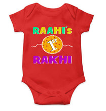 Load image into Gallery viewer, Custom Name First Rakhi Rompers for Baby Girl- KidsFashionVilla
