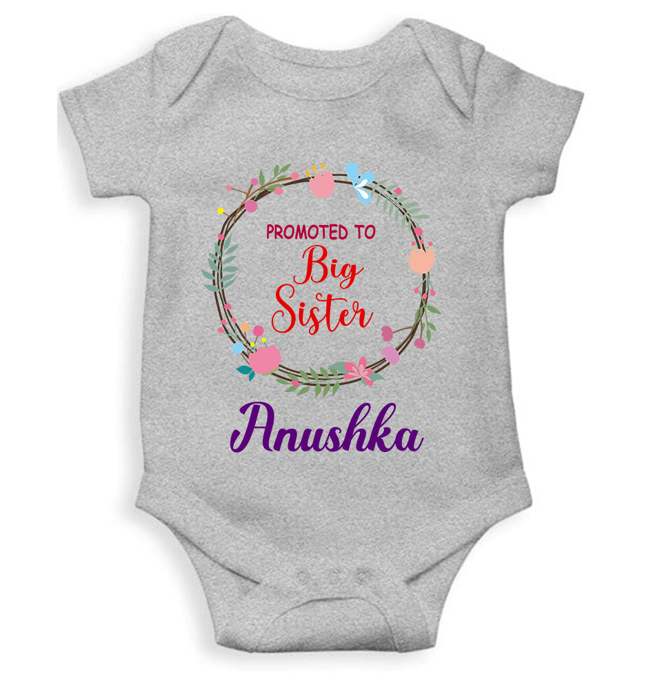 Custom Name Promoted To Big Sister Rakhi Rompers for Baby Girl- KidsFashionVilla