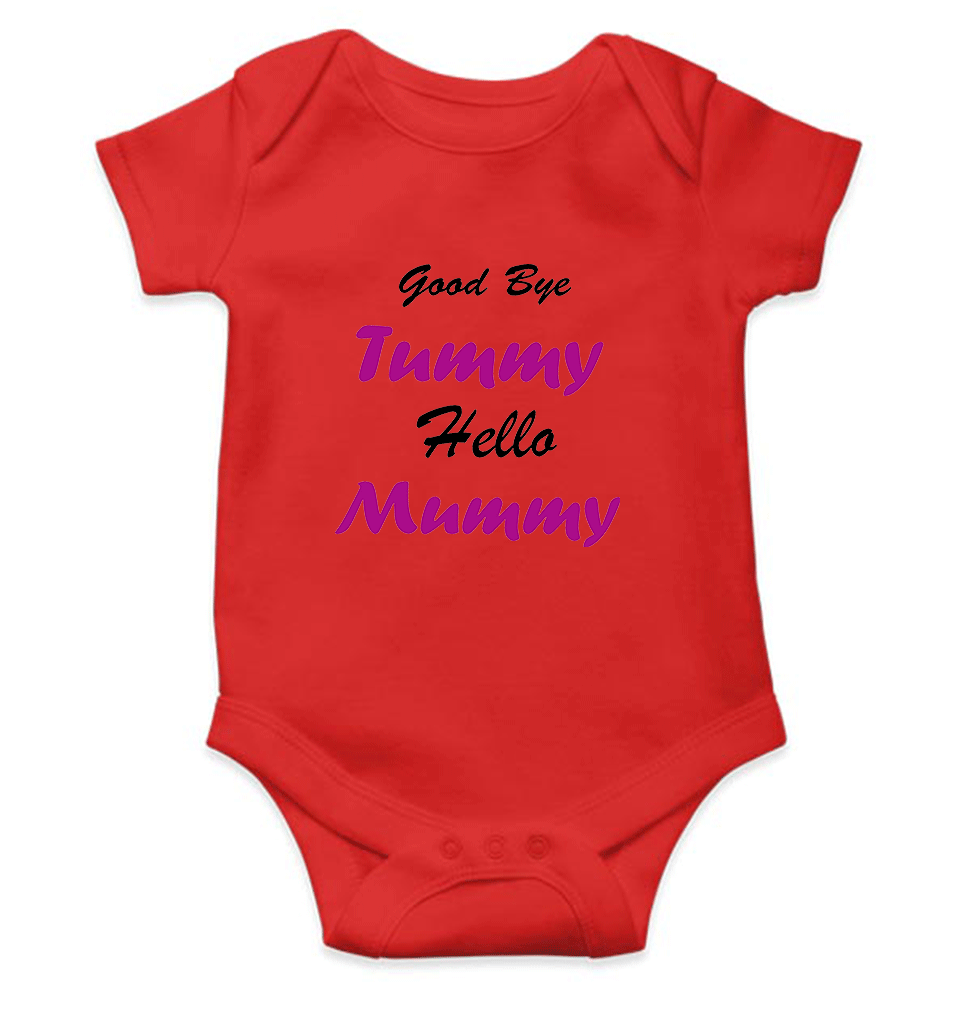 Good Bye Tummy Hello Mummy Rompers for Baby Boy- KidsFashionVilla