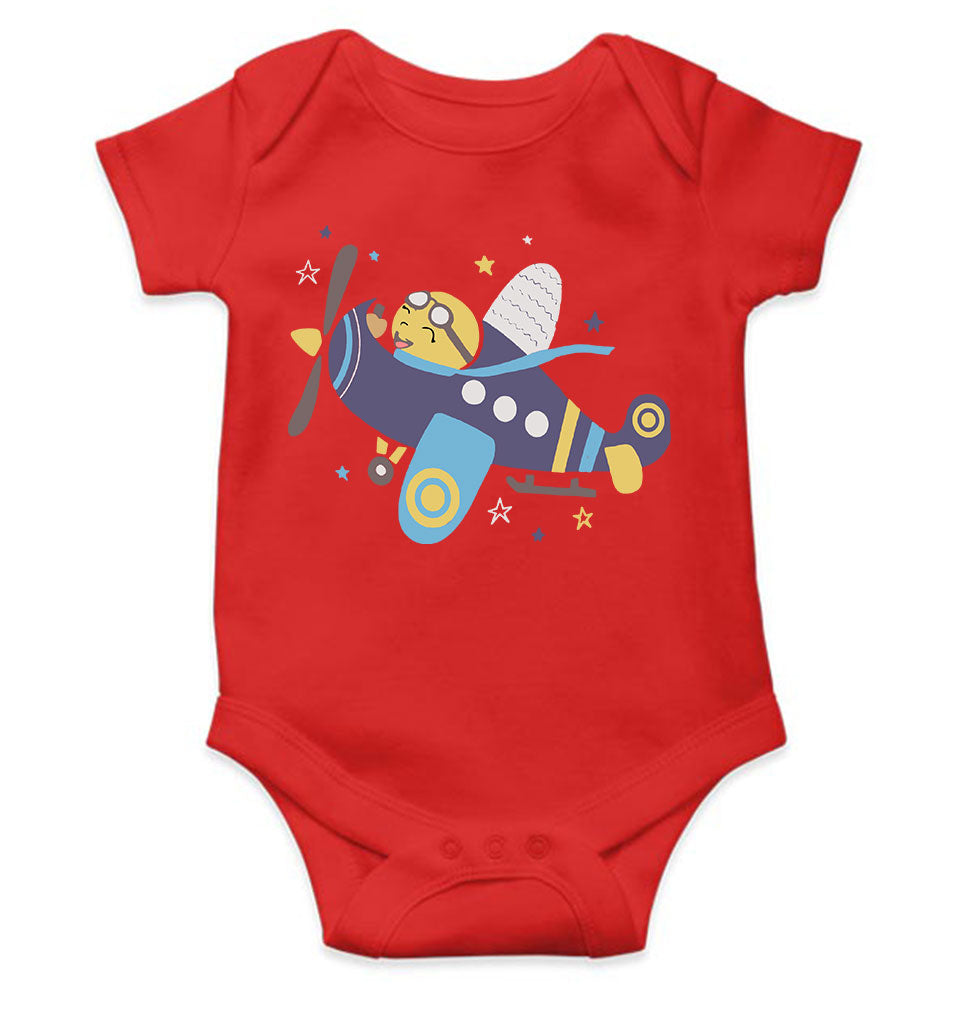 Jumbo Jet Cartoon Rompers for Baby Girl- KidsFashionVilla