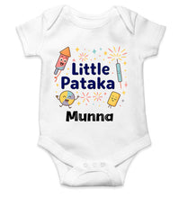 Load image into Gallery viewer, Custom Name Little Patkaha Diwali Rompers for Baby Boy- KidsFashionVilla
