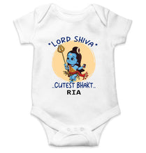 Load image into Gallery viewer, Custom Name Cutest Bhakt Mahashivratri Rompers for Baby Girl- KidsFashionVilla
