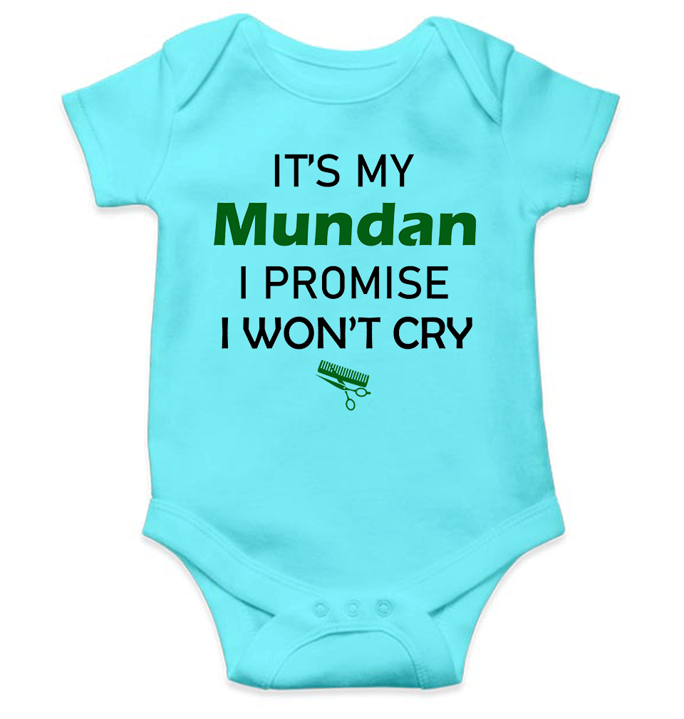 Its My Mundan I Won't Cry Rompers for Baby Girl - KidsFashionVilla
