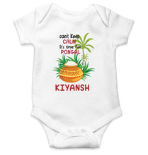 Load image into Gallery viewer, Custom Name Time For Pongal Makar Sankranti Rompers for Baby Boy- KidsFashionVilla
