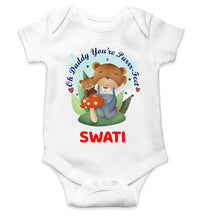 Load image into Gallery viewer, Custom Name Ohh Daddy You Are Purr Fect Fathers Day Rompers for Baby Girl- KidsFashionVilla
