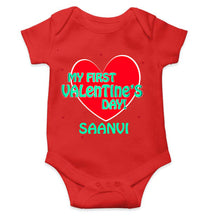 Load image into Gallery viewer, Custom Name 1st Valentine Rompers for Baby Girl- KidsFashionVilla
