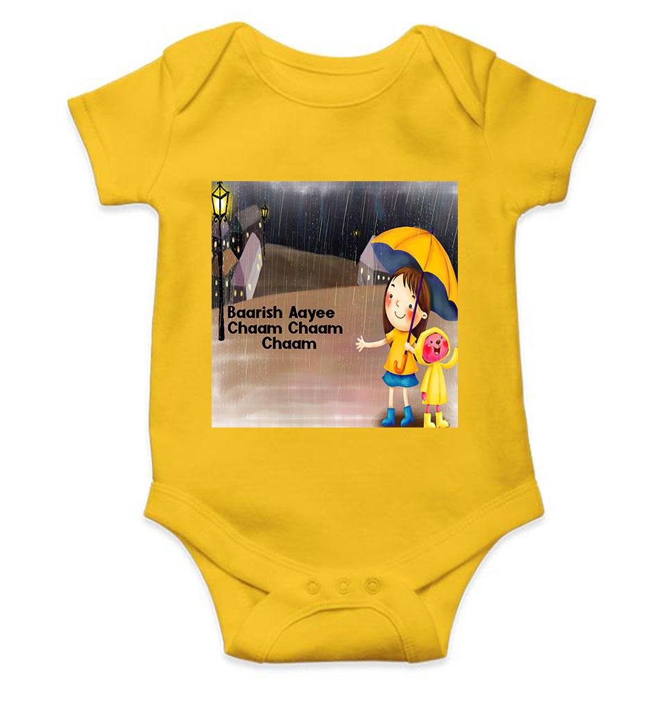 Barish Aayi Cham Cham Poem Rompers for Baby Boy- KidsFashionVilla