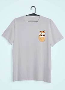 Fox Side Pocket Design Women Half Sleeves T-shirt- KidsFashionVilla
