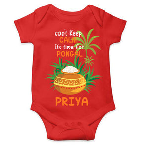 Custom Name Time For Pongal Rompers for Baby Girl- KidsFashionVilla