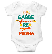 Load image into Gallery viewer, Custom Name Garbe Ghumva Re Navratri Rompers for Baby Girl- KidsFashionVilla
