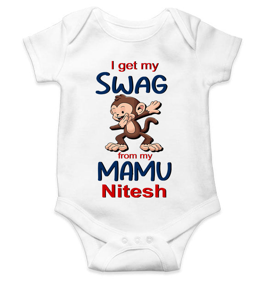 Custom Name Swag From My Mamu Rompers for Baby Boy- KidsFashionVilla