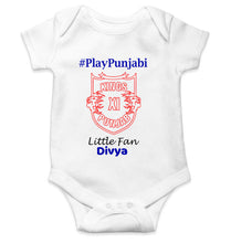 Load image into Gallery viewer, Custom Name IPL PBKS Punjab Kings PlayPunjabi Kings Eleven Punjab Rompers for Baby Girl- KidsFashionVilla

