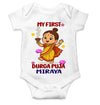 Custom Name My First Cute Durga Pooja Rompers for Baby Girl- KidsFashionVilla