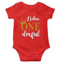 Load image into Gallery viewer, Custom Name First Birthday Rompers for Baby Girl- KidsFashionVilla
