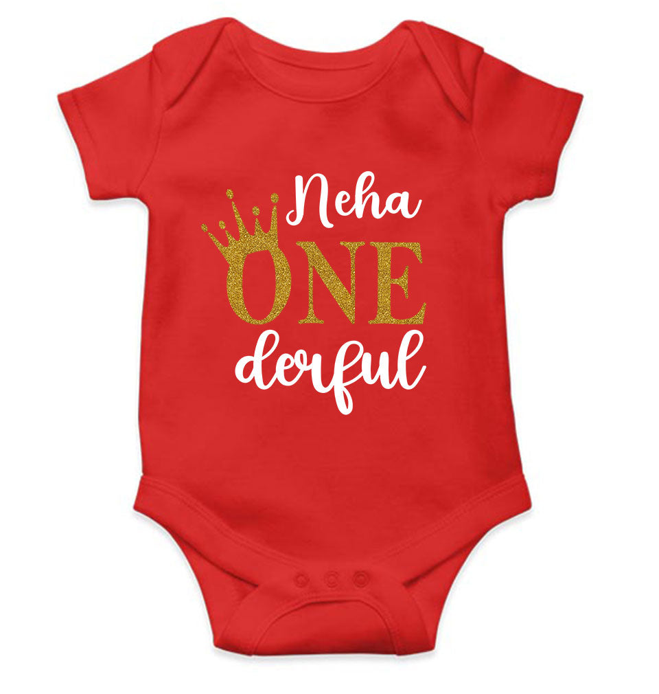 Custom Name First Birthday Rompers for Baby Girl- KidsFashionVilla