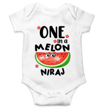 Load image into Gallery viewer, Custom Name Happy One Year Birthday Rompers for Baby Boy- KidsFashionVilla
