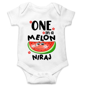 Custom Name Happy One Year Birthday Rompers for Baby Boy- KidsFashionVilla
