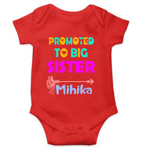 Load image into Gallery viewer, Custom Name Promoted To Big Sister Rakhi Rompers for Baby Girl- KidsFashionVilla
