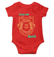 Load image into Gallery viewer, Custom Name IPL PBKS Punjab Super Kings Little Fan Rompers for Baby Girl- KidsFashionVilla
