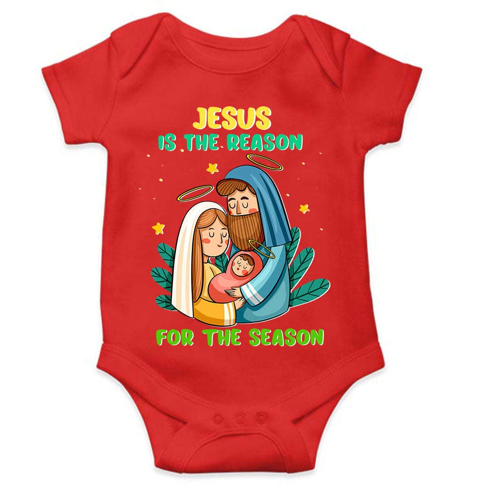 Jesus Is The Reason For The Season Christmas Rompers for Baby Boy- KidsFashionVilla