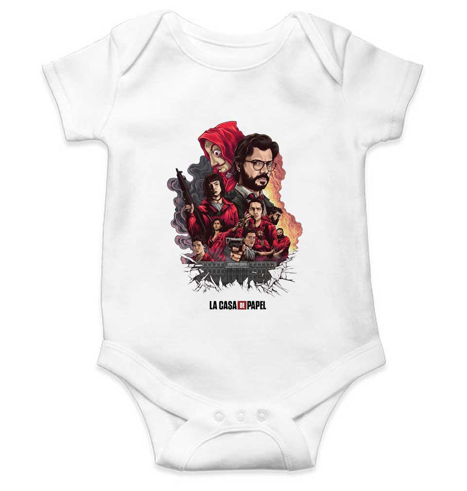 La Casa Da Papel Money Heist  Web Series Rompers for Baby Girl- KidsFashionVilla