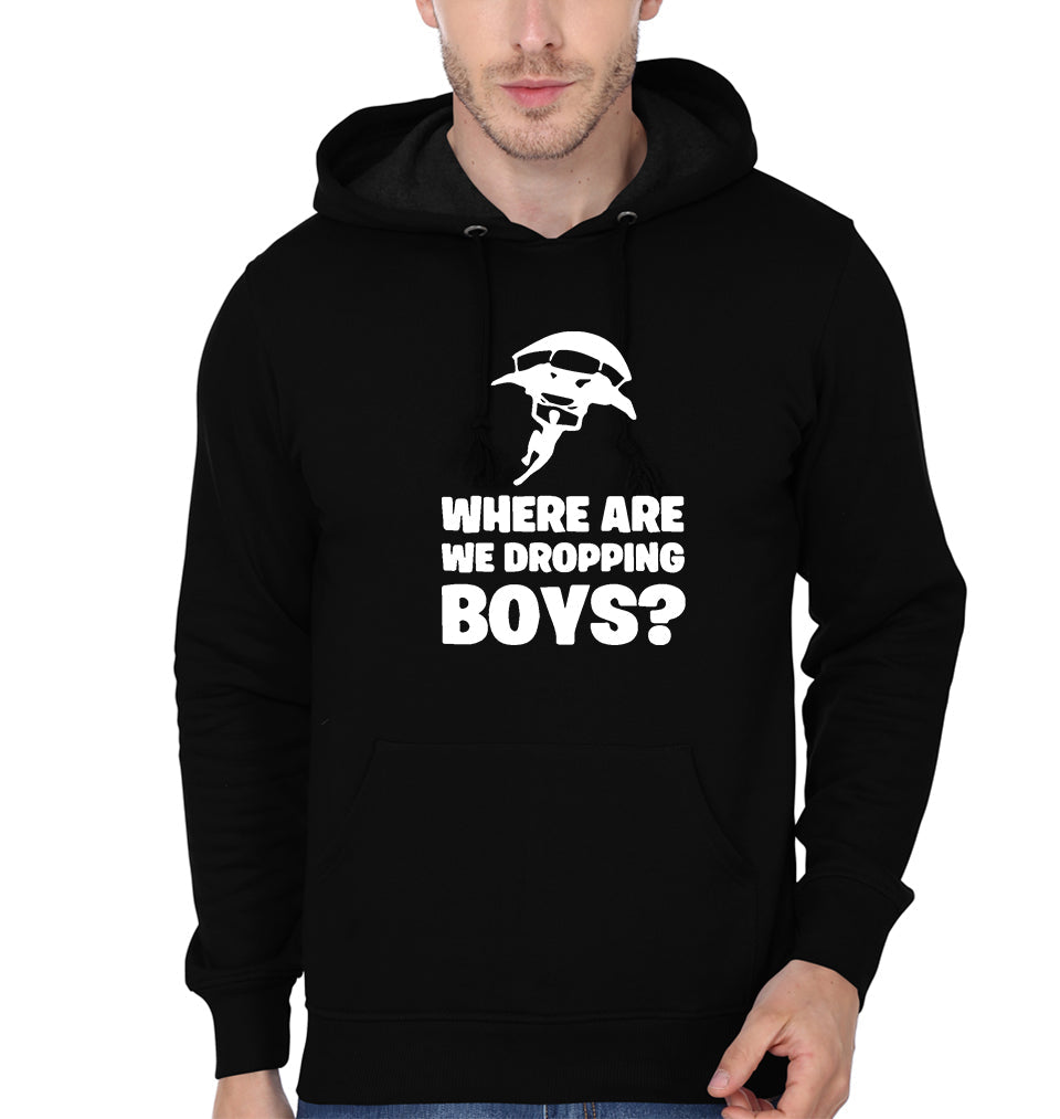 PUBG Where Are We Dropping Boys Men Hoodies-KidsFashionVilla