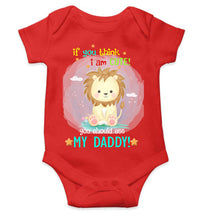 Load image into Gallery viewer, If You Think I Am Cute You Should See My Daddy Fathers Day Rompers for Baby Girl- KidsFashionVilla
