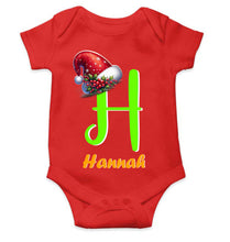 Load image into Gallery viewer, Custom Name Christmas Rompers for Baby Girl- KidsFashionVilla

