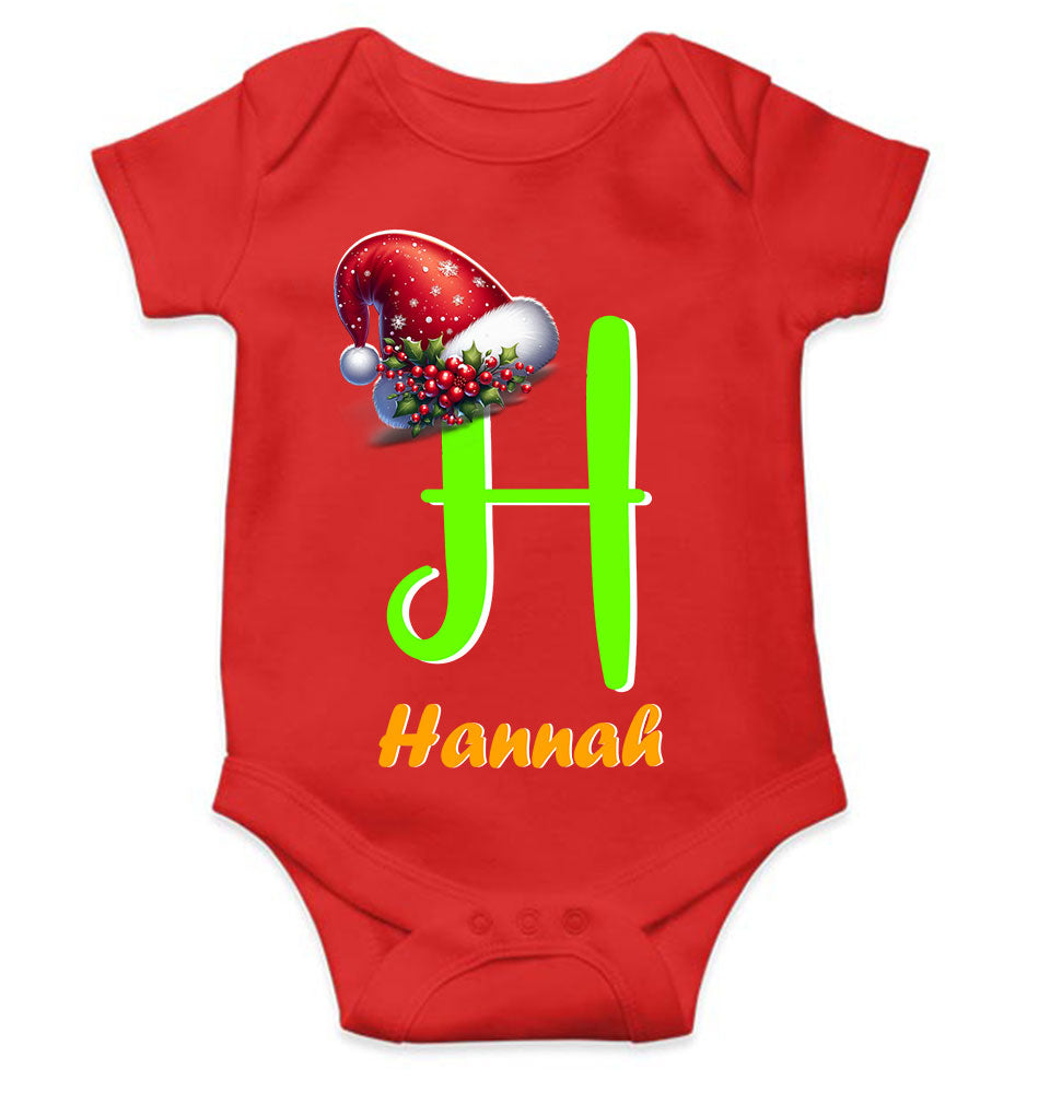 Custom Name Christmas Rompers for Baby Girl- KidsFashionVilla
