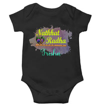 Load image into Gallery viewer, Custom Name Natkhat Radha Janmashtami Rompers for Baby Girl- KidsFashionVilla
