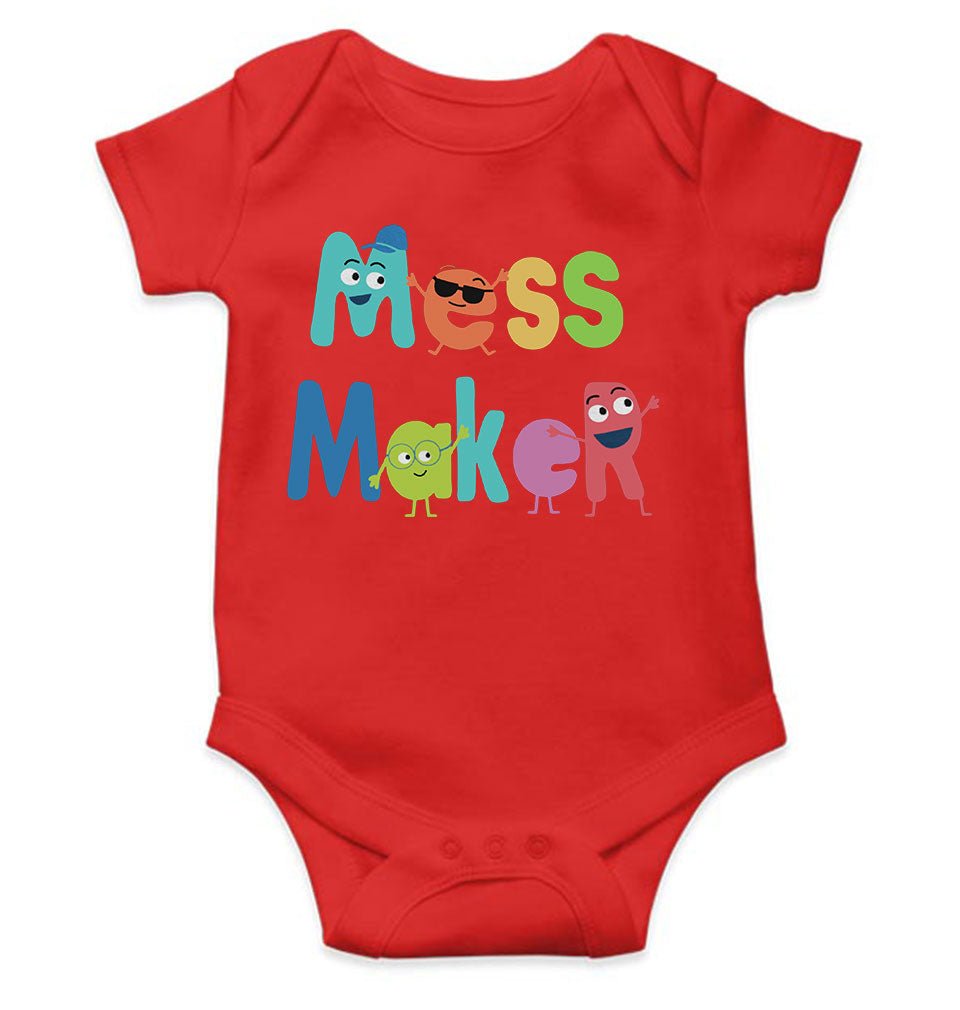Mess Maker Cartoon Rompers for Baby Girl- KidsFashionVilla