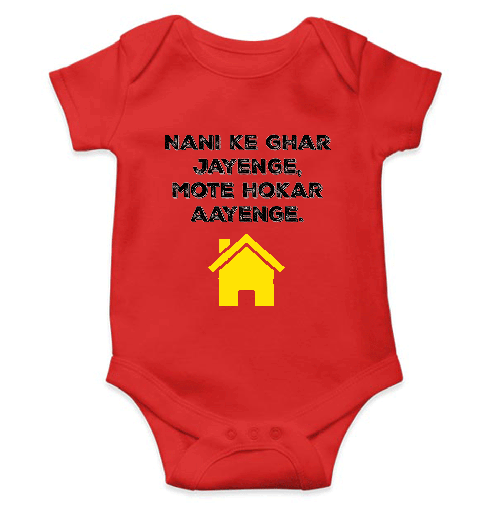 Nani Ke Ghar Jayege Rompers for Baby Girl- KidsFashionVilla