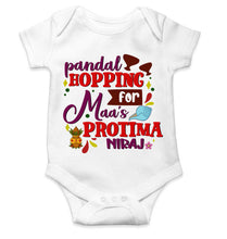 Load image into Gallery viewer, Custom Name Maa As Protima Durga Puja Rompers for Baby Boy- KidsFashionVilla
