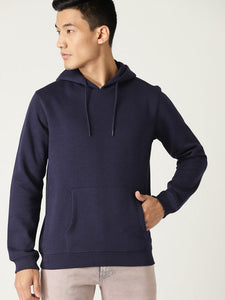 Plain Navy Blue Hoodie Sweatshirt -KidsFashionVilla