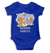 Load image into Gallery viewer, Custom Name 10 Month Birthday Teddy Design Rompers for Baby Girl- KidsFashionVilla

