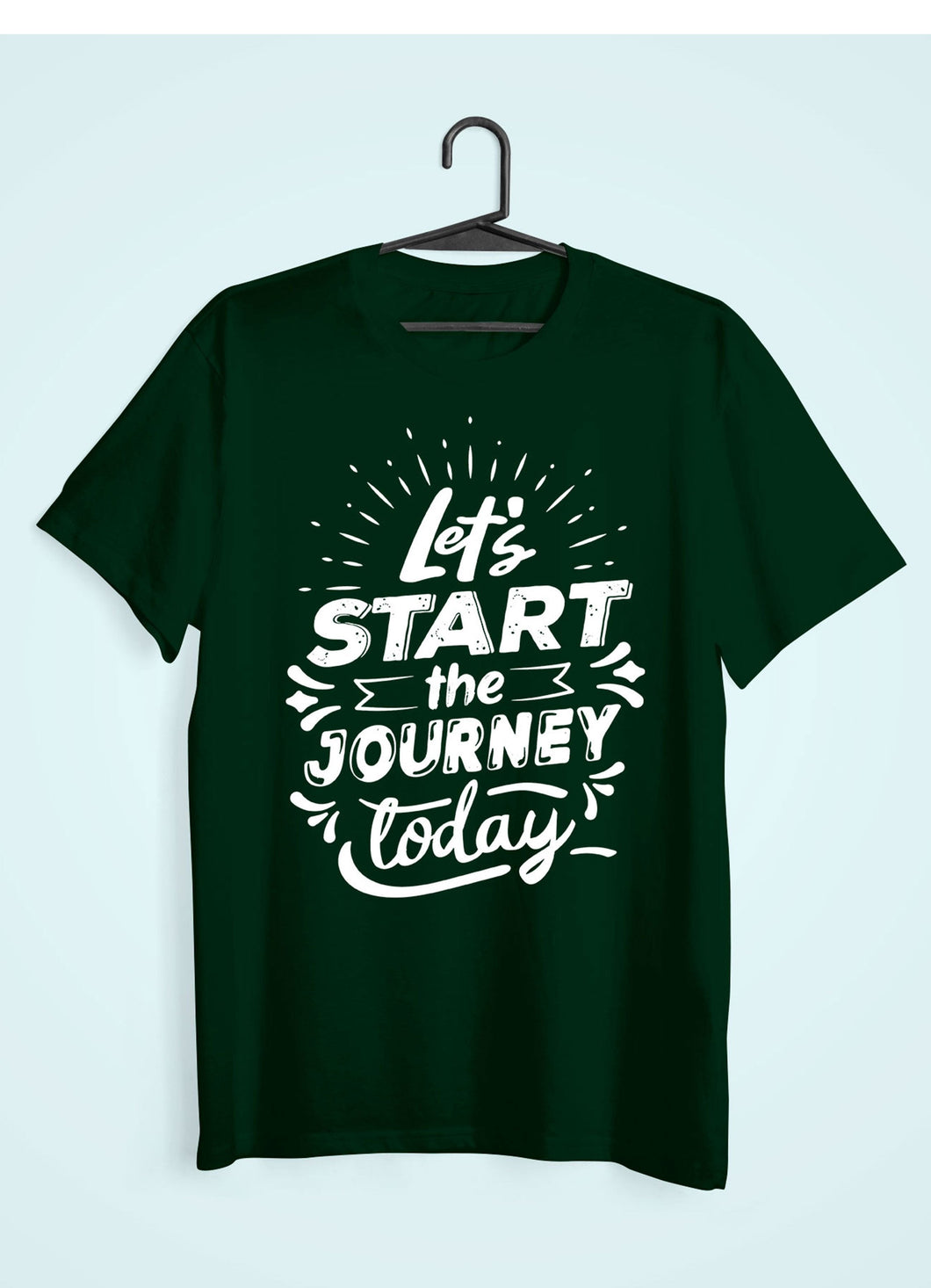 Lets Start The Journey Mens Half Sleeves T-shirt- KidsFashionVilla